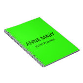 Professional Neon Green Elegant Colorful Bright Notitieboek (Rechterzijde)