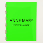 Professional Neon Green Elegant Colorful Bright Planner (Voorkant)