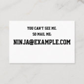 Professional Ninja Visitenkarte Visitekaartje (Achterkant)