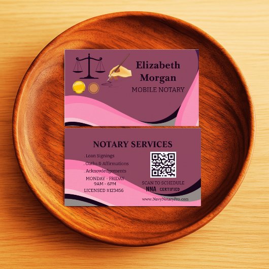 Professional Notary Public Business Card Template  Visitekaartje