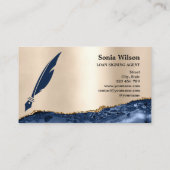 Professional Notional Loan Signing Agent Black Gol Visitekaartje (Achterkant)