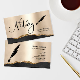 Professional Notional Loan Signing Agent Black Gol Visitekaartje