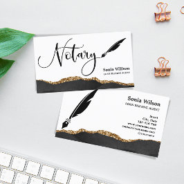 Professional Notional Loan Signing Agent Black Gol Visitekaartje