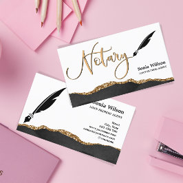 Professional Notional Loan Signing Agent Black Gol Visitekaartje