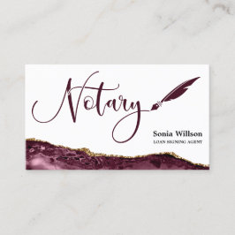 Professional Notional Loan Signing Agent Black Gol Visitekaartje