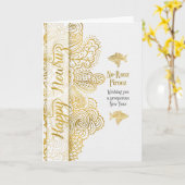 Professional Nowruz Persian New Year Gold Look Kaart (Gele Bloem)