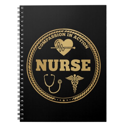 Professional Nurse Emblem | Compassion in Action  Notitieboek (Voorkant)