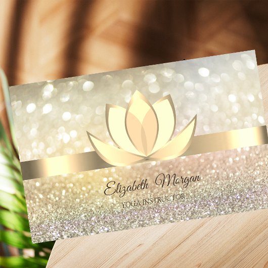 Professional Ombre Bokeh Gold, Lotus Yoga Visitekaartje