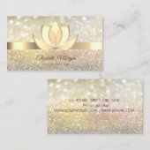 Professional Ombre Bokeh Gold, Lotus Yoga Visitekaartje (Voorkant / Achterkant)