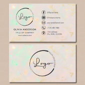 Professional Opal Business Logo Social Media Visitekaartje