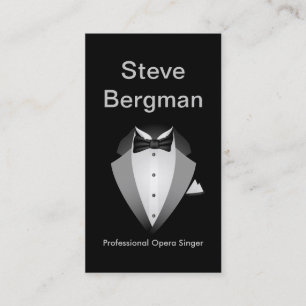 Professional Opera Singer Suit Man Theater Concert Visitekaartje