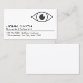 Professional Optometrist & oogzorg Visitekaartje (Voorkant / Achterkant)