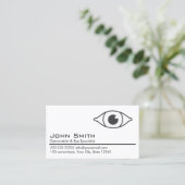 Professional Optometrist & oogzorg Visitekaartje (Staand voorkant)