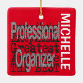 Professional Organizer Extraordinaire CUSTOM Keramisch Ornament (Achterkant)