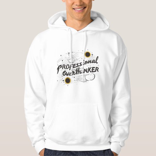 Professional Overthinker – Adult Pullover Hoodie (Voorkant)