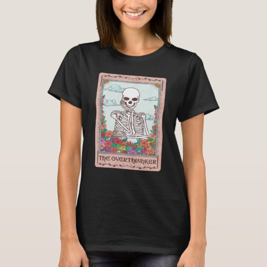 Professional Overthinker Colorful Skull Overthinki T-shirt (Voorkant)
