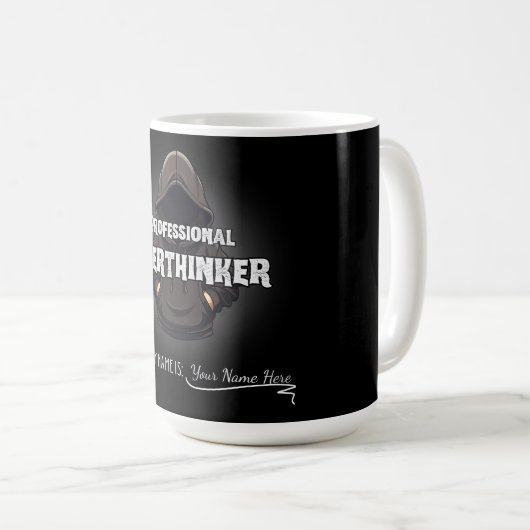 Professional Overthinker Funny Custom Name Mug Koffiemok (Voorkant rechts)