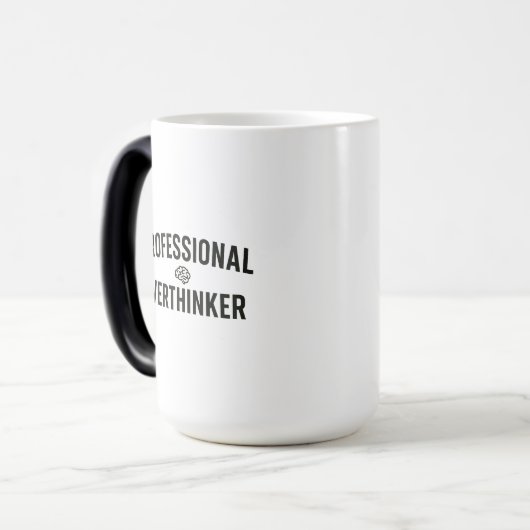 Professional Overthinker - Funny Design Magische Mok (Voorkant links)