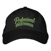Professional Overthinker Funny Humor Geborduurde Pet (Voorkant)