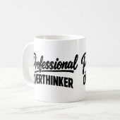 Professional Overthinker Funny  Koffiemok (Voorkant links)