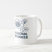 Professional overthinker- Funny Mind Doodle design Koffiemok (Voorkant rechts)