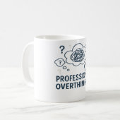 Professional overthinker- Funny Mind Doodle design Koffiemok (Voorkant links)