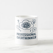 Professional overthinker- Funny Mind Doodle design Koffiemok (Center)