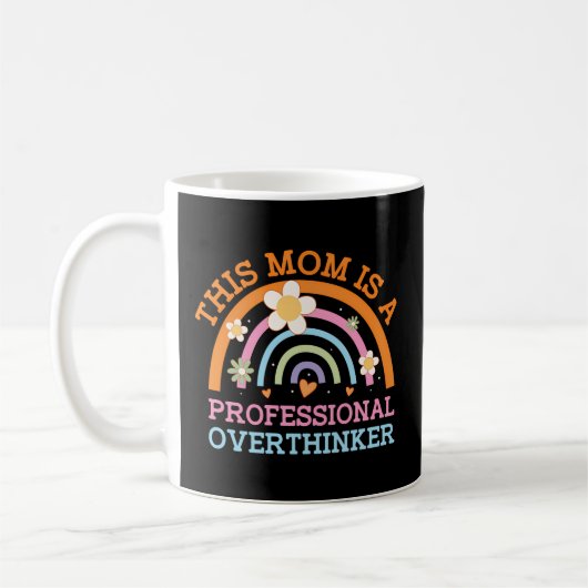 Professional Overthinker mama Hobby moeder Pastime Koffiemok (Links)