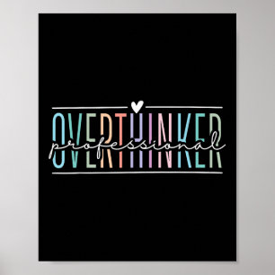 Professional Overthinker Mental Health Award Poster