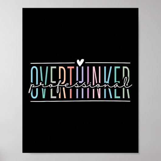 Professional Overthinker Mental Health Award Poster (Voorkant)