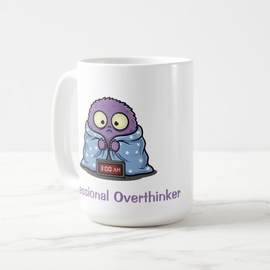 Professional Overthinker Monster Fun Koffiemok (Voorkant links)