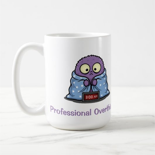 Professional Overthinker Monster Fun Koffiemok (Links)