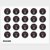 Professional Overthinker Relatable Cat Humor  Ronde Sticker (Vel)