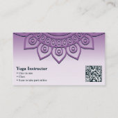Professional Paars Mandala Yoga Visitekaartje Klantenkaartje (Voorkant)
