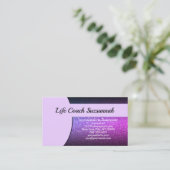 Professional Paars Ombre Glitter - Aangepast Visitekaartje (Staand voorkant)