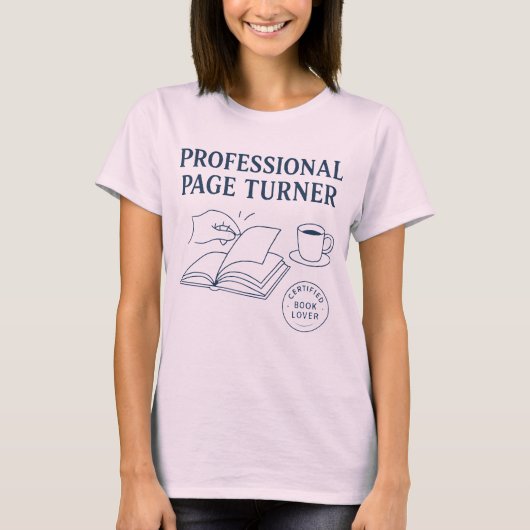 Professional Page Turner - Funny Book Lover T-shirt (Voorkant)