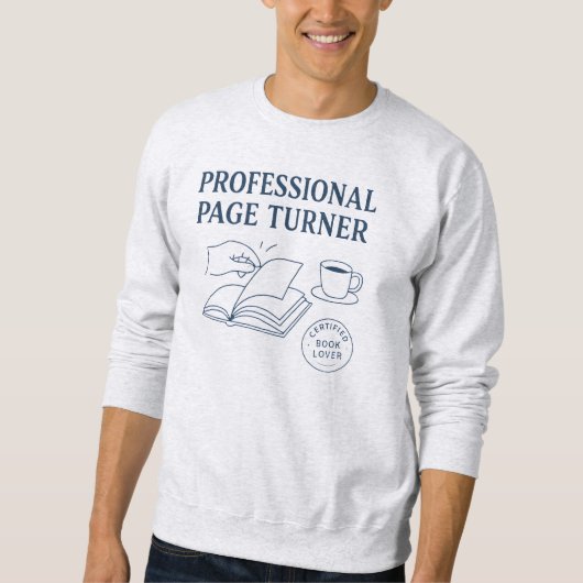 Professional Page Turner - Funny Book Lover Trui (Voorkant)