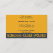 Professional Painter Business Card Visitekaartje (Voorkant)