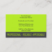Professional Painter Business Card Visitekaartje (Voorkant)