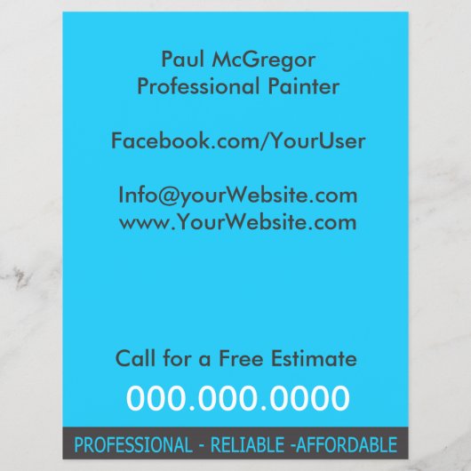 Professional Painter Discount Flyer (Achterkant)