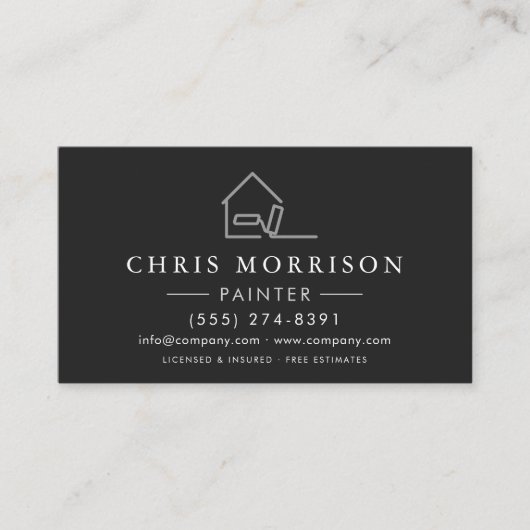 Professional Painting Service QR Code Visitekaartje (Voorkant)