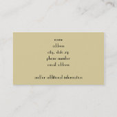 Professional Paisley Visitekaartje (Achterkant)