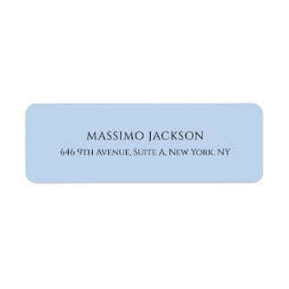 Professional pale blue modern minimalist name etiket