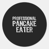 Professional Pancake Eater Gift Christmas Ronde Sticker (Voorkant)