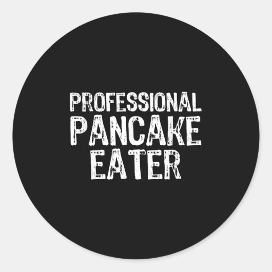 Professional Pancake Eater Gift Christmas  Ronde Sticker (Voorkant)