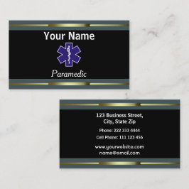 Professional Paramedic Gold en zwart Visitekaartje