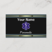 Professional Paramedic Gold en zwart Visitekaartje (Voorkant)