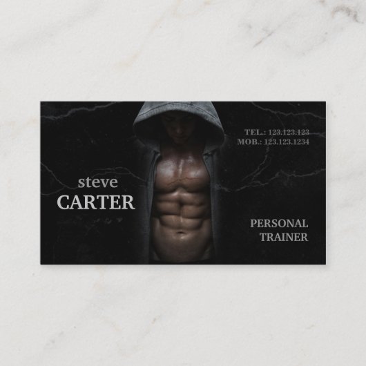 Professional Personal Trainer Bodybuildkaart Visitekaartje (Voorkant)