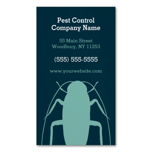 Professional Pest Control Services Magnetisch Visitekaartje (Voorkant Verticaal)