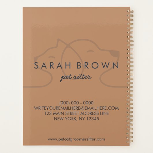 Professional Pet Care Record Planner (Achterkant)